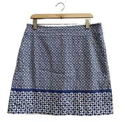 Talbots Canvas A Line Abstract Print Fully Lined Skirt Size 10