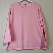 Comfort Colors Women’s 100% Cotton Long Sleeve Tee Shirt Pink Size 2XL NWOT