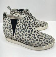 Caslon Aidy Boots Size 10 Water Resistant Suede Leather Leopard  Print Booties