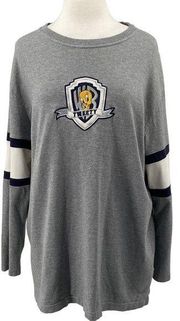 Vintage 90s Tweety Bird Varsity Shirt Crew Neck Long Sleeve Tee Cotton Grey XL