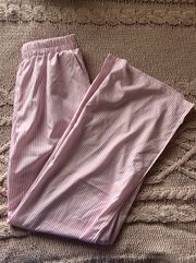 Pink Striped Linen Pants