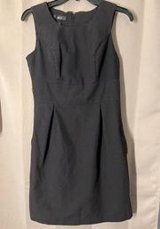 BCX Juniors Sz 9 Black Dress - Back Zip, Side Pockets, A-Line Belt Loops No Belt