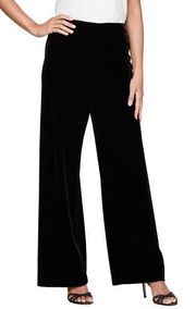 Alex Evenings Flat Front Velvet Pant