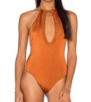 Tularosa Clemence Woven Detail One Piece Bathing Suit