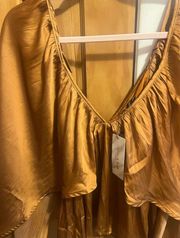 Bronze Flowy Top