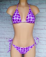 Boutique Purple, Blotted, Tie-Dye, Bikini Set