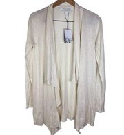 NWT Diane Von Furstenberg Silk Cashmere Light Weight Cardigan Size Medium Cream