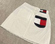 Tommy Hilfiger White Denim Skirt