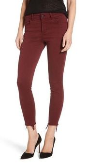 DL1961 Margaux Ankle Skinny Tawny Port Fray Jeans