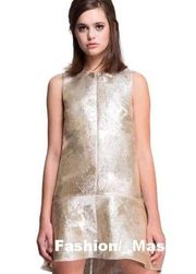 Mason Hosker Mia Silver Metallic Dress NWT Sz. 2