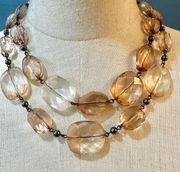 NY Collection double stranded beaded necklae