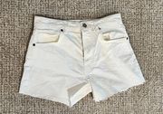 Reformation Jeans White Charlie High Rise Jean Short Size 26