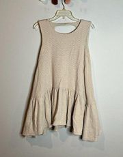 🌺 Free People beige Easy Street sleeveless mini dress