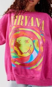 nirvana pink sweatshirt 