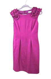 Fitzgerald Ponte Fuschia Knit Sheath Dress Size 6