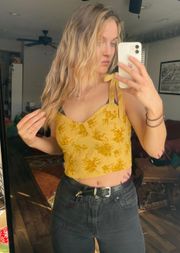 Forever 21 Yellow Floral Top