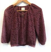 Pins and needles  mauve lace bomber jacket S