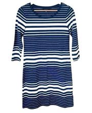 NWT Tommy Hilfiger Nautical Navy & White Stripes Soft Cotton Blend Jumper Dress