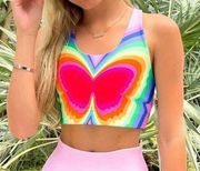 Placement Butterfly Bra/ Rainbow