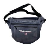 Vintage 90s Polo Sport Ralph Lauren Gray Nylon Fanny Pack