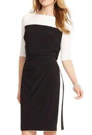 Lauren by Ralph Lauren block color black & white dress size 8