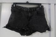 Black Denim Shorts 