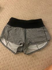 Black White Pattern Shorts