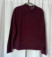 Karen Scott NWOT  Dark Red Burgundy Crewneck Long Sleeve Sweater Size Medium