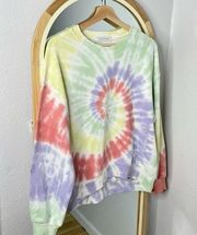 Daydreamer pastel colored tie dye Crewneck sweatshirt