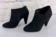 Apt 9 Noon Black Faux Suede Booties Side Zip 7