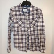 Forever 21  Button Down Plaid Long Sleeve Shirt Size Large