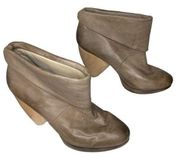 Max Studio Tan Leather Heeled Booties