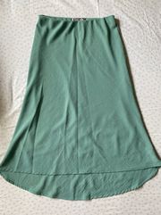 Green High Low Skirt