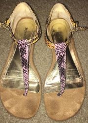 Snake Print Sandals 