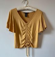 Mustard Cropped Fashion Tee