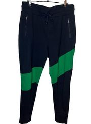 Lauren Ralph Lauren Black Label navy and green joggers. Size: Large