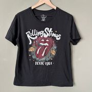 Rolling Stones Black 1981 Tour Tshirt - S