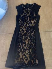 Black laced front dress