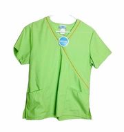 SB Scrubs Lemon Neon Scrub Top Sz S