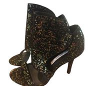 & Other Stories Black Metallic Glitter Sparkle Stiletto Sandal 8 Sexy Date Night