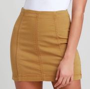 Yellow Mini Pencil Skirt