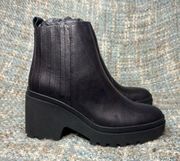 NWOB - Eileen Fisher Kat Pull On Leather Bootie in Black