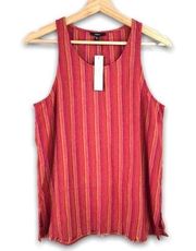 NWT - Anthro. DREW - Striped Tank Linen Blend Fringe Tank - S