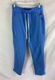 Figs High Waisted Yola Skinny Yoga Scrub Bottom Blue W22SW2013 Medium