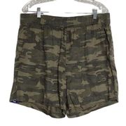 Sanctuary Shorts Women XXL Green Camo Social Standard Boardwalk Pull On Casual