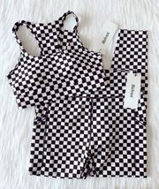 NWT  Checkered Workout Set