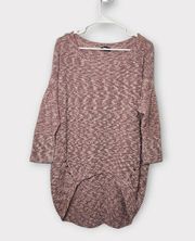 Express Oversized Chunky Knit Tunic Style Scoop Neck Long Sleeve Sweater L