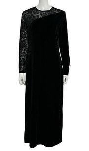 Maggy London Vintage Velvet Black Dress