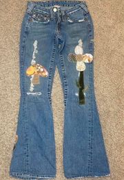 Women’s Jeans Distressed Flare Vintage RARE Sz 26 Excellent Condition