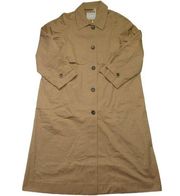 NWT Everlane The Long Mac Coat in Toasted Coconut Brown Cotton Maxi Trench M